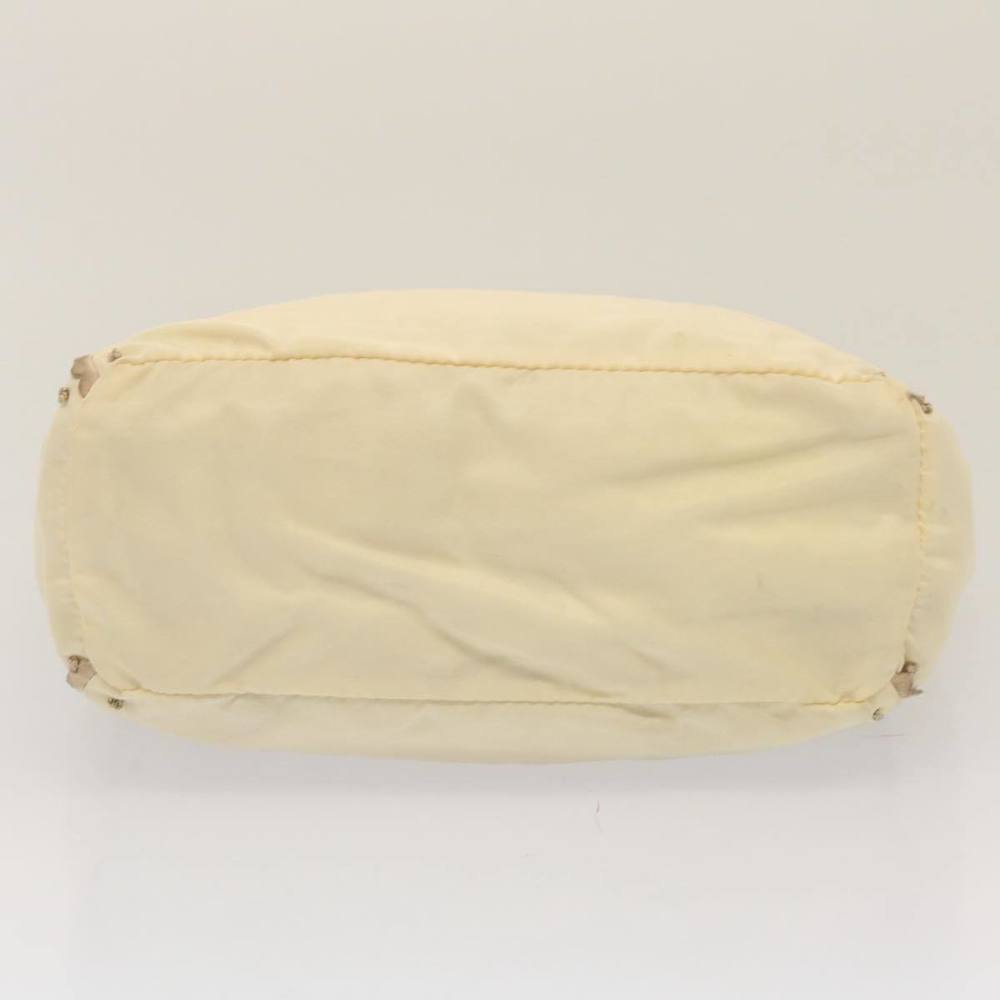 PRADA Tote Bag Nylon Beige Auth cl759 - Picture 5 of 16